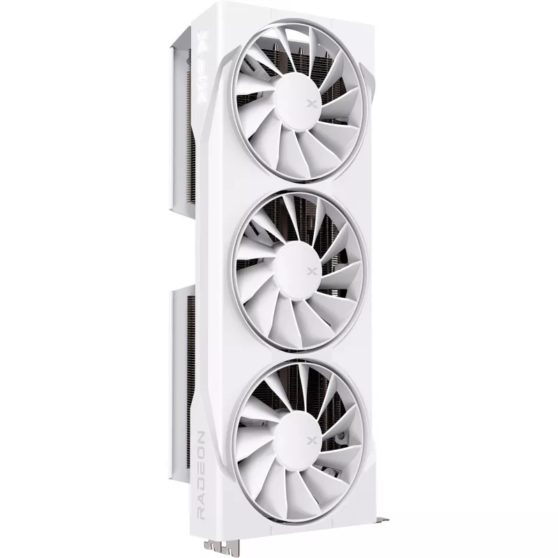 Graafikakaart XFX Radeon RX 9070 XT — 16 GB GDDR6, 256-bitine, PCIe x16, 2400 MHz, 3 ventilaatoriga valge, 325×65 mm