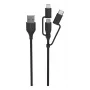 Ansmann kaabel USB to 3in1 120cm Must Micro-USB B