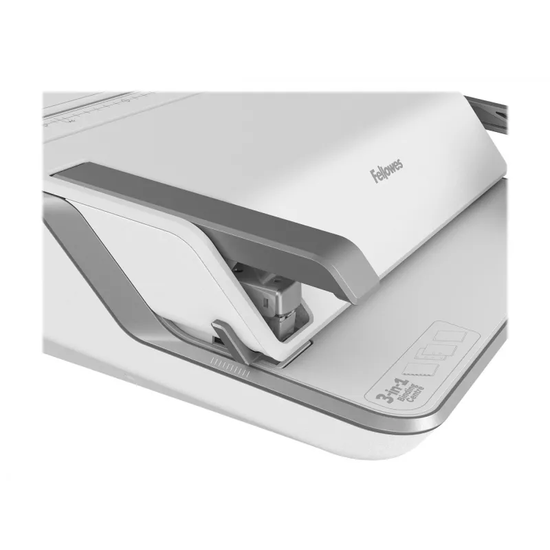 Fellowes 3-in-1-Multifunktions-Bindegerät Lyra, weiß/silber Binden, Heften & Lochen in einem Gerät, für Format DIN A4/ - 1 Stück (5603101)