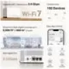 Võrgusüsteem MERCUSYS Halo H27BE kaheribaline Wi‑Fi 7, 2‑pakend, 3x LAN, 3568 Mbit/s, sisseehitatud antennid, valge