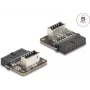 DeLOCK 67239 kaablisoolisemuundur 19-kontaktiline USB USB-tüüp-E must roostevaba teras