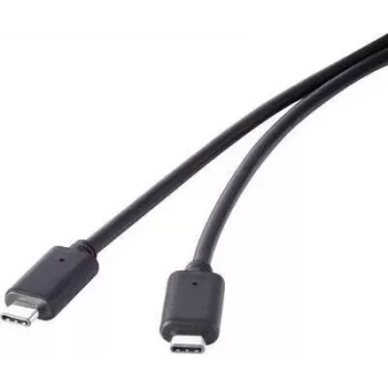 USB 3.1 Gen 2 kaabel Renkforce 1 m USB-C pistikuga, must