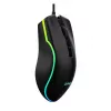 Juhtmega soojendusega mängurihiir ActiveJet AMY-W390 — mõlemakäeline, optiline 2000 DPI, USB Type-A, 4 nuppu, must