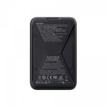 ADATA PR100-12BK akupank liitium-polümeer (LiPo) 10000 mAh juhtmevaba laadimine must