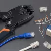 Modulaarne RJ45-pistik QOLTEC 54554 CAT5e FTP, 100 tk, hõbedane, plastik, 11×22×18 mm