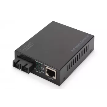 Digitus Gigabit PoE meediumimuundur, RJ45 / SC, SM, PSE