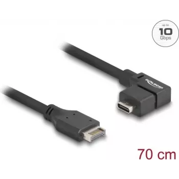 DeLOCK USB 10 Gbps kaabel Type-E Key A 20 kontaktiga isane USB USB-C emasele nurgelisele 70 cm