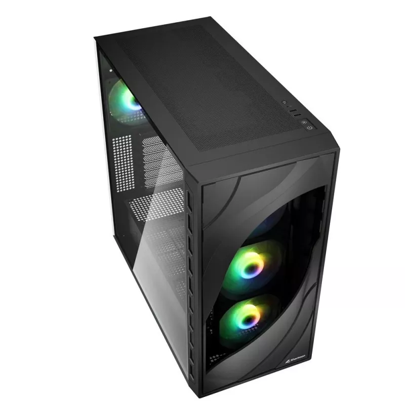 Sharkoon REBEL C80G RGB Midi Tower Must