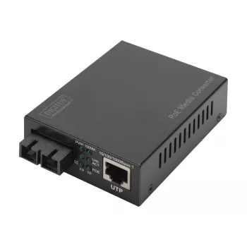Digitus Gigabit PoE meediumimuundur, RJ45 / SC, SM, PSE