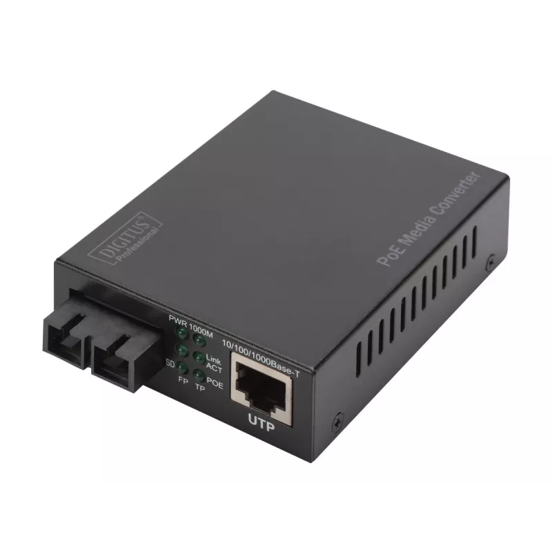 Digitus Gigabit PoE meediumimuundur, RJ45 / SC, SM, PSE