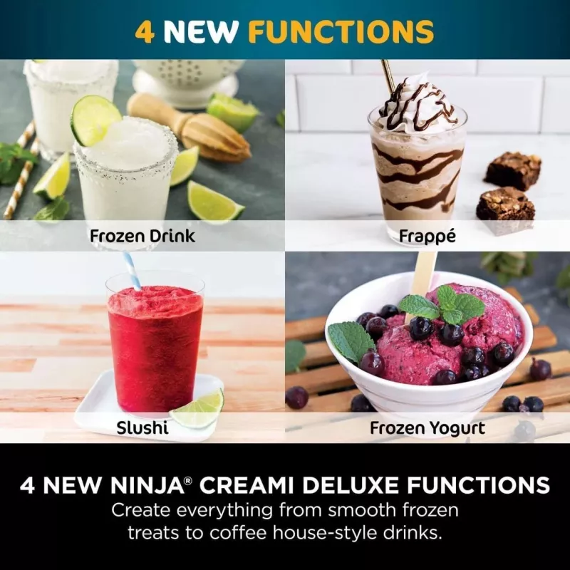 Ninja Creami Deluxe NC502CH, jäätisemasin ja jäätisetegija, must