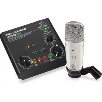 Mikrofon Behringer Voice Studio - salvestus- ja taskuhäälingukomplekt