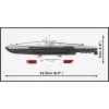 Mudellaev allveelaev Cobi U-47 T.VIIB 1:300 komplekt, bränd Cobi, mudel 4858