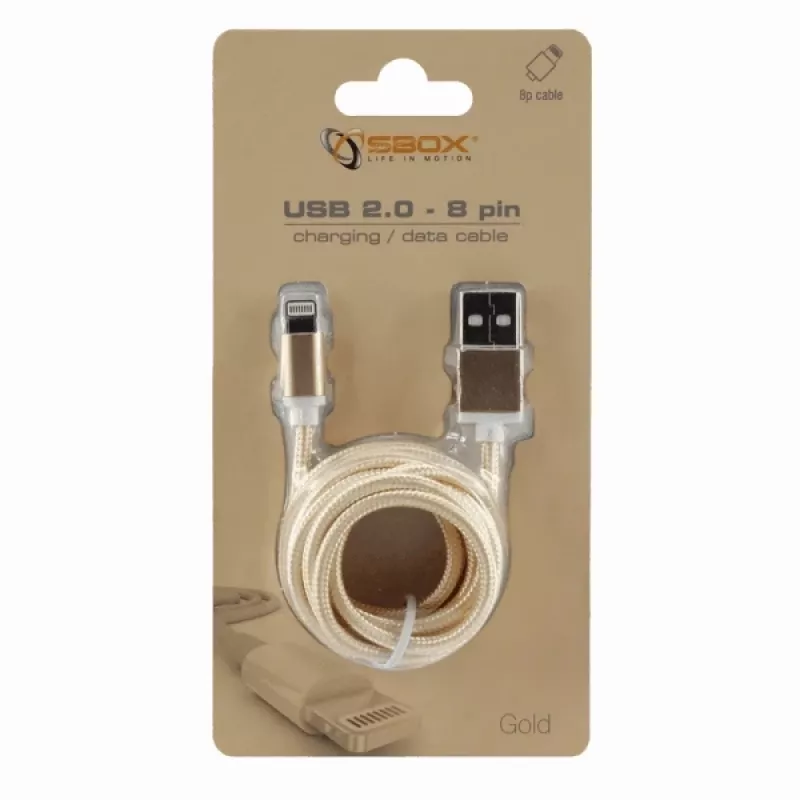 Sbox USB 2.0 8 Pin IPH7-G kuldne