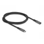 DeLOCK USB-pikenduskaabel USB USB-C isane emasele 10 Gbps 1 m hall metallist