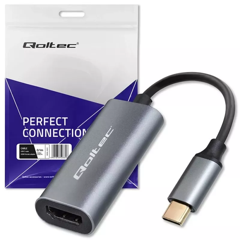 Adapter USB-C-HDMI-le 4K 60 Hz 32AWG QOLTEC
