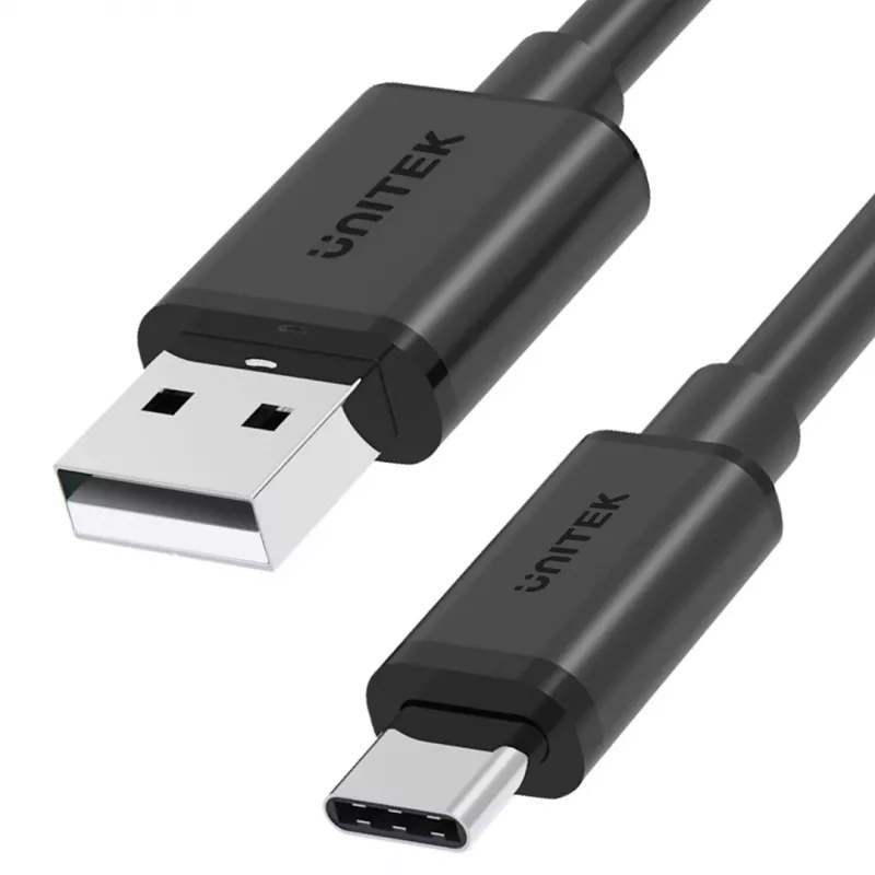 UNITEK USB KAABEL USB-A — USB-C 25CM, Y-C480BK