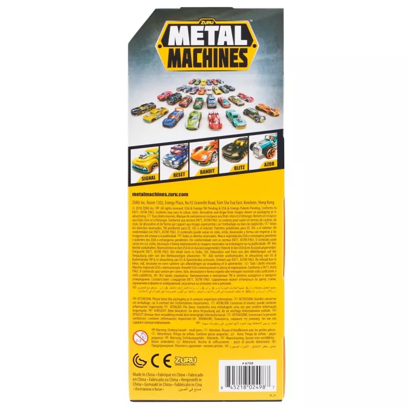 Zuru Metal Machines metallautode komplekt (5 tk) 1:64, 2. seeria, erinevad mudelid