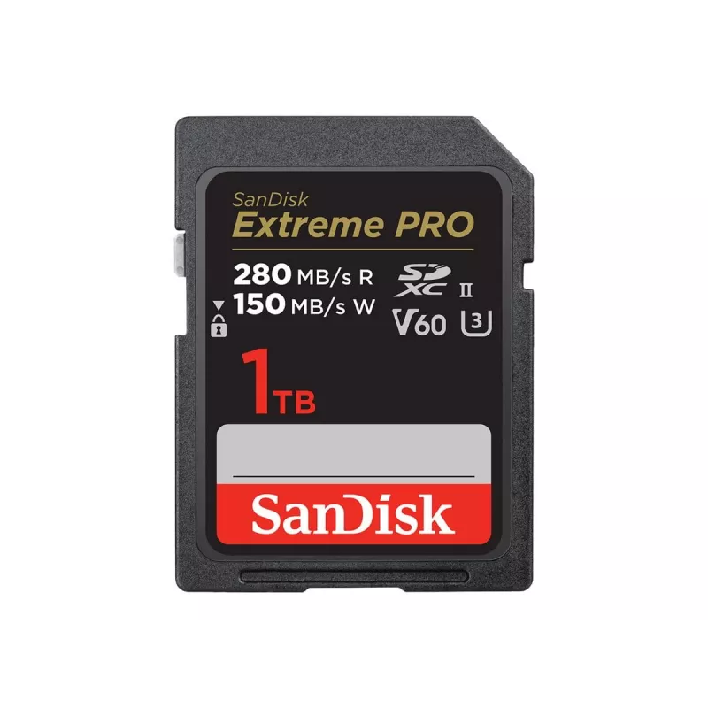 SanDisk Extreme Pro - Flash-mälukaart - 1TB - Videoklass V60 / UHS-II U3 / Class10 - SDXC UHS-II (SDSDXEP-1T00-GN4IN)