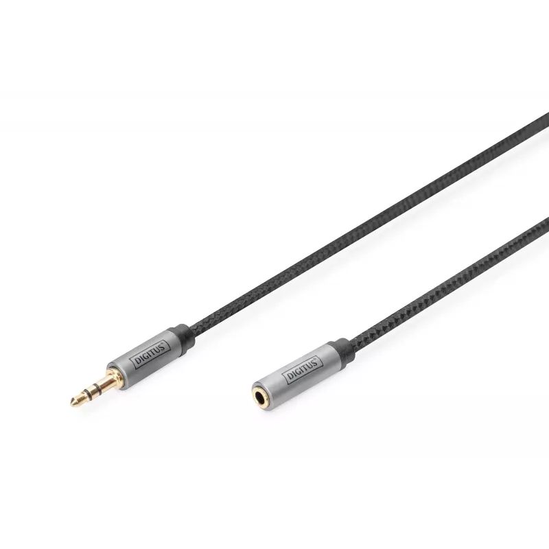 Digitus Audio pikenduskaabel 3,5 mm pistik 3,5 mm pesasse 1,8 m Must