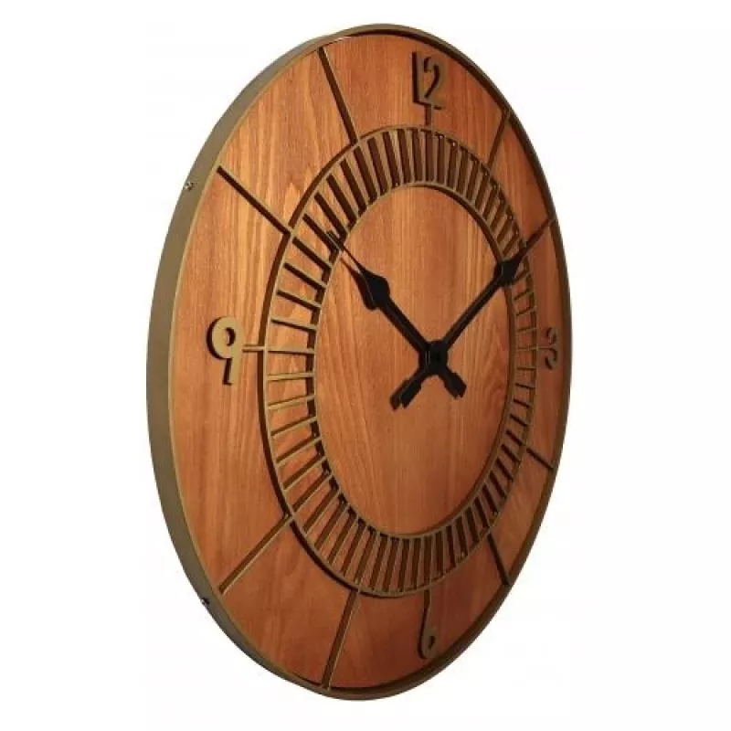 NeXtime klok 3113br Wood Round, Ø50 cm, Seinale paigaldatav, Pruun