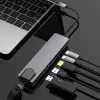 GEMBIRD USB-C 6-ühes mitme pordiga adapter A-CM-COMBO5-06 — HDMI, PD 54 W, Gigabit Ethernet, 2× USB-A, USB-C (5 Gbit/s)