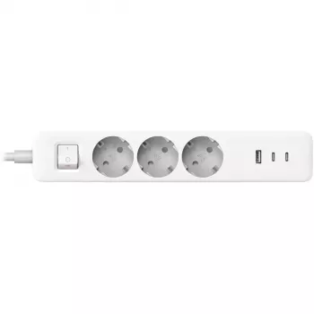 Pikendusjuhe Xiaomi BHR07UKEU — 3 vahelduvvoolu pistikupesa, tüüp F, 250 V, 1,4 m kaabel, valge
