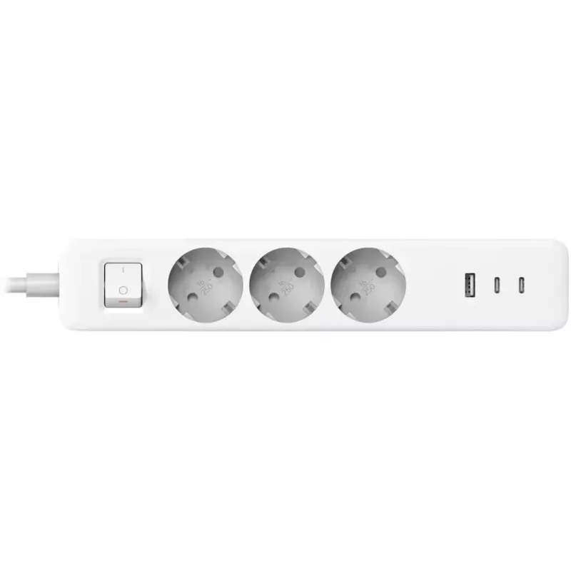 Pikendusjuhe Xiaomi BHR07UKEU — 3 vahelduvvoolu pistikupesa, tüüp F, 250 V, 1,4 m kaabel, valge