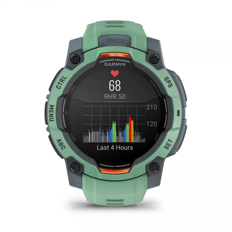 Garmin Instinct 3 AMOLED 3,05 cm (1,2) 45 mm digitaalne 390 x 390 pikslit puutetundlik roheline GPS (satelliit)