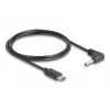 DeLOCK 85393 toitekaabel Must 1,5 m USB C 3,5 x 1,35 mm