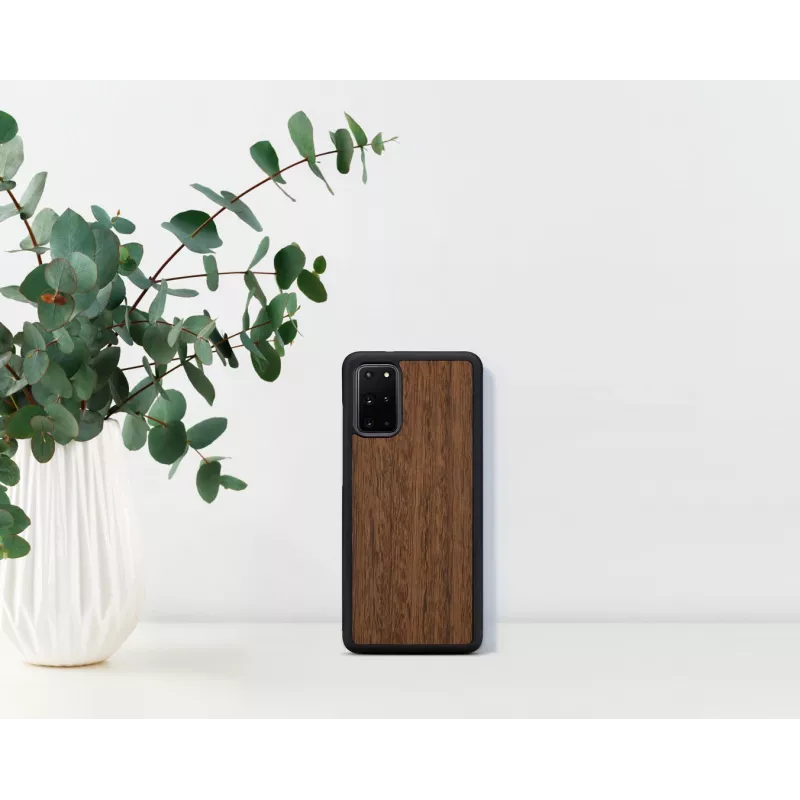 Nutitelefoni kaitseümbris mehele ja puidust Samsung Galaxy S20+ jaoks — Koala Must