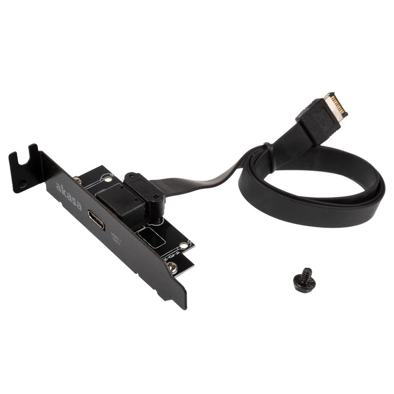 Akasa Low Profile PCI Bracket Adapter USB 3.1 Type C - must - adapter - digitaalne/andmeside