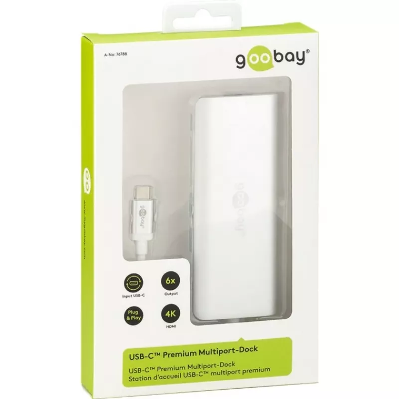 Wentronic goobay - Dokkimisjaam - (USB-C) - 10 Mb LAN (76788)