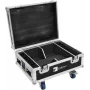 Flightcase Roadinger 31005127 4× AKKU IP UP-4 QuickDMX jaoks koos laadimisfunktsiooniga