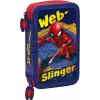 Pennal Kids Euroswan 2 tõmblukuga ja tarvikutega Spiderman punane-sinine