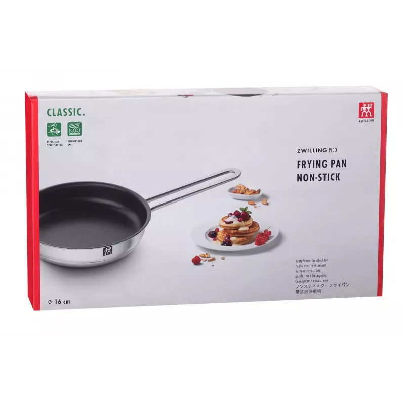 Mitmeotstarbeline pann ZWILLING Pico Round 16 cm, roostevaba teras, mittenakkuv, ahju- ja nõudepesumasinakindel