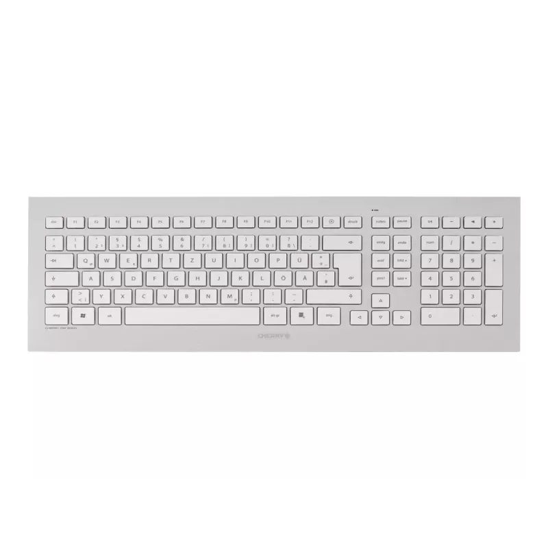 CHERRY DW 8000 klaviatuur Hiir kaasas Kontor RF juhtmevaba QWERTZ Saksa Hõbedane, Valge