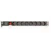 Toitejaotusplokk Gembird EG-PDU-014-FC14, 8 vahelduvvoolupesa, C14 sisend, 3 m kaabel, 1U alumiiniumkorpus, 10 A, 3680 W