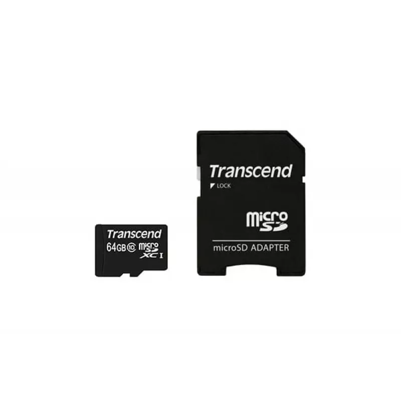 Välkmälu Transcend 64GB MicroSDXC Class 10 Adapteriga