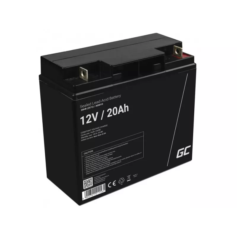 Green Cell AGM10 tööstuslik laetav aku Suletud pliiaku (VRLA) 20000 mAh 12 V