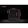 PC kuubikujuline korpus SAVIO Noctis Glass RGB — must, ATX/Micro-ATX, 210×410×450 mm, 3×120 mm esiventilaatorid