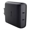 TRUST Maxo 100W 2-Port USB-C GaN Charger — 100 W, 2× USB-C, 20 V max, 2 m kaabel, must
