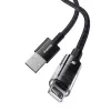 Baseus Gem USB to IP 2.4A kiirlaadimiskaabel 2 m Must