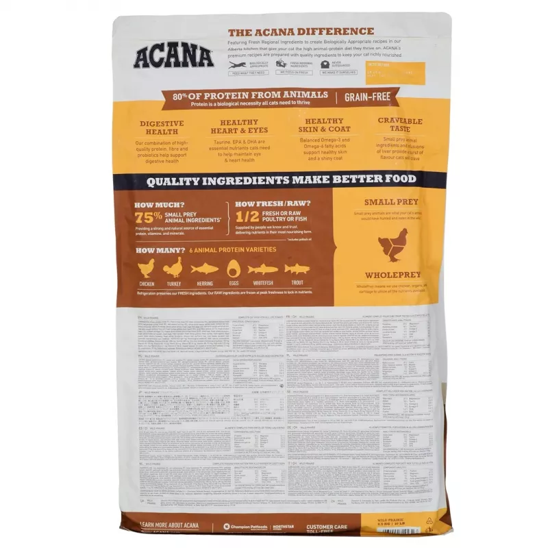 Acana Wild Prairie Cat - kuiv kassitoit - 4,5kg