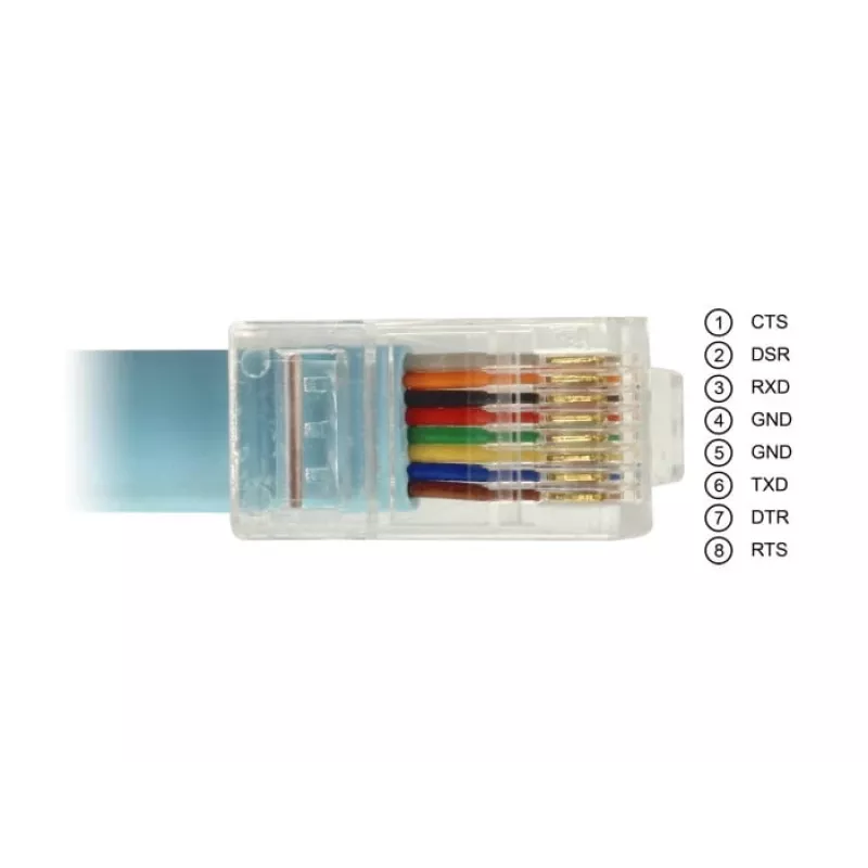 DeLOCK adapter USB 2.0 Type-A-pistik jadapordile RS-232 RJ45 isane 2 m sinine