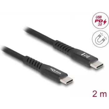 DeLOCK USB-kaabel USB 2.0 2 m USB-C must 81120