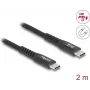 DeLOCK USB-kaabel USB 2.0 2 m USB-C must 81120