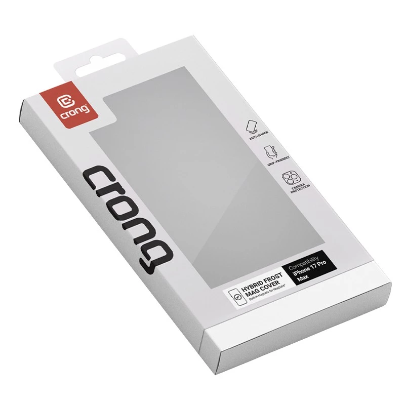 Crong Hybrid Frost MAG ümbris MagSafe'iga iPhone 17 Pro Max Frosted Must