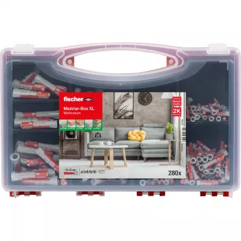 Meister-Box XL elutuba (Helehall/Punane, 280-osaline)