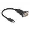 DeLOCK Adapter USB USB-C to RS-232 D-Sub 9 pin male 0.25 m